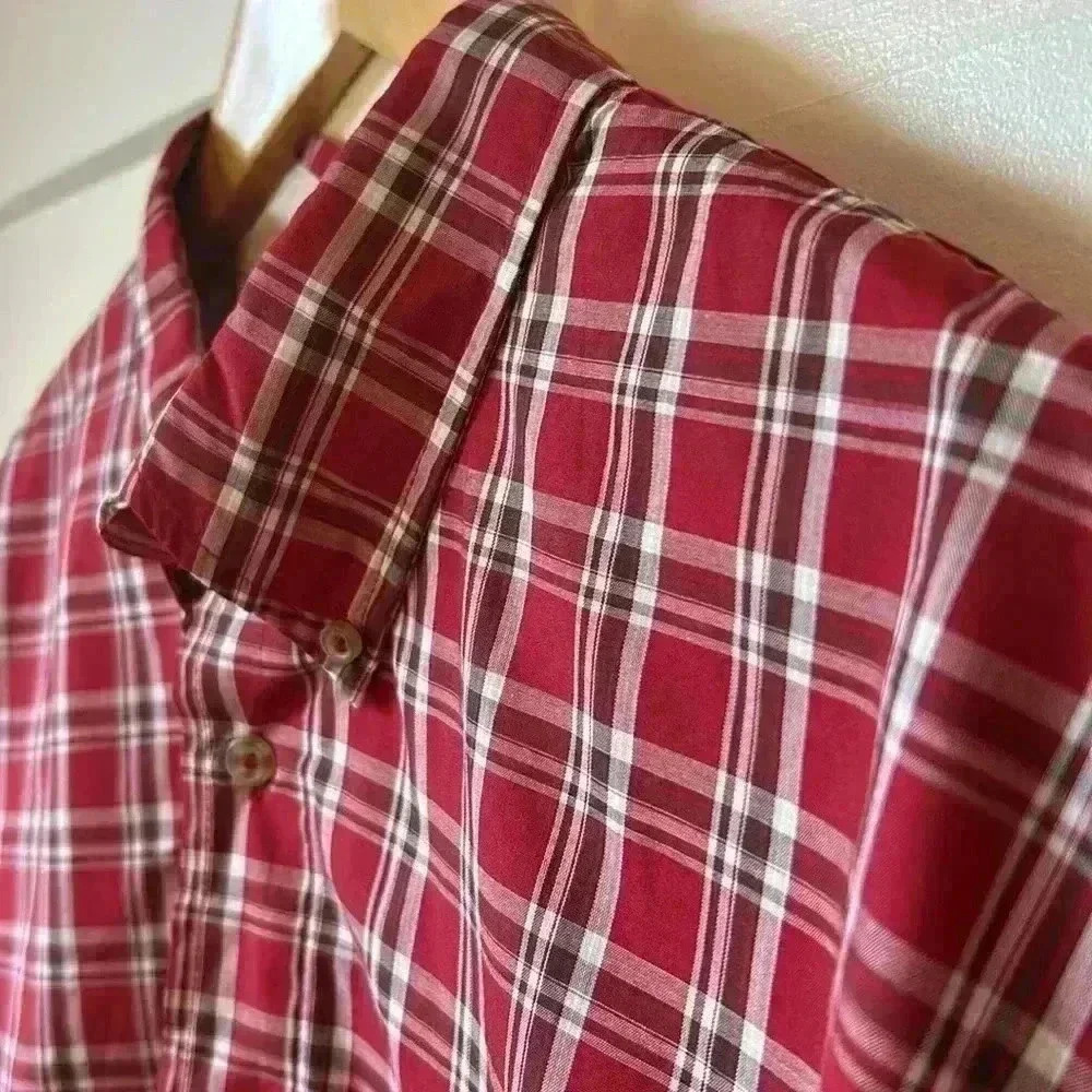 Wrangler Short Sleeve Button Down Plaid Shirt XL Men's Big & Tall Outdoor Work - Picture 2 of 8